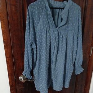 Women's Blue Top From "The Line Of Style"